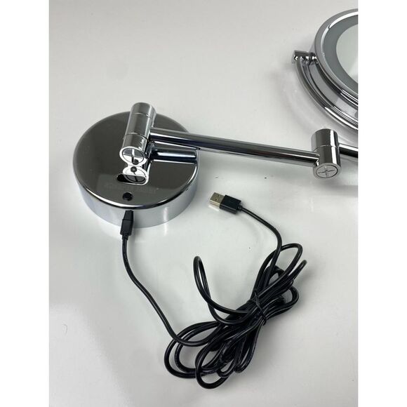 Sharper Image Wall Mounted Lighted Sensor Two Sided Makeup Mirror Chrome Finish - Picture 7 of 10